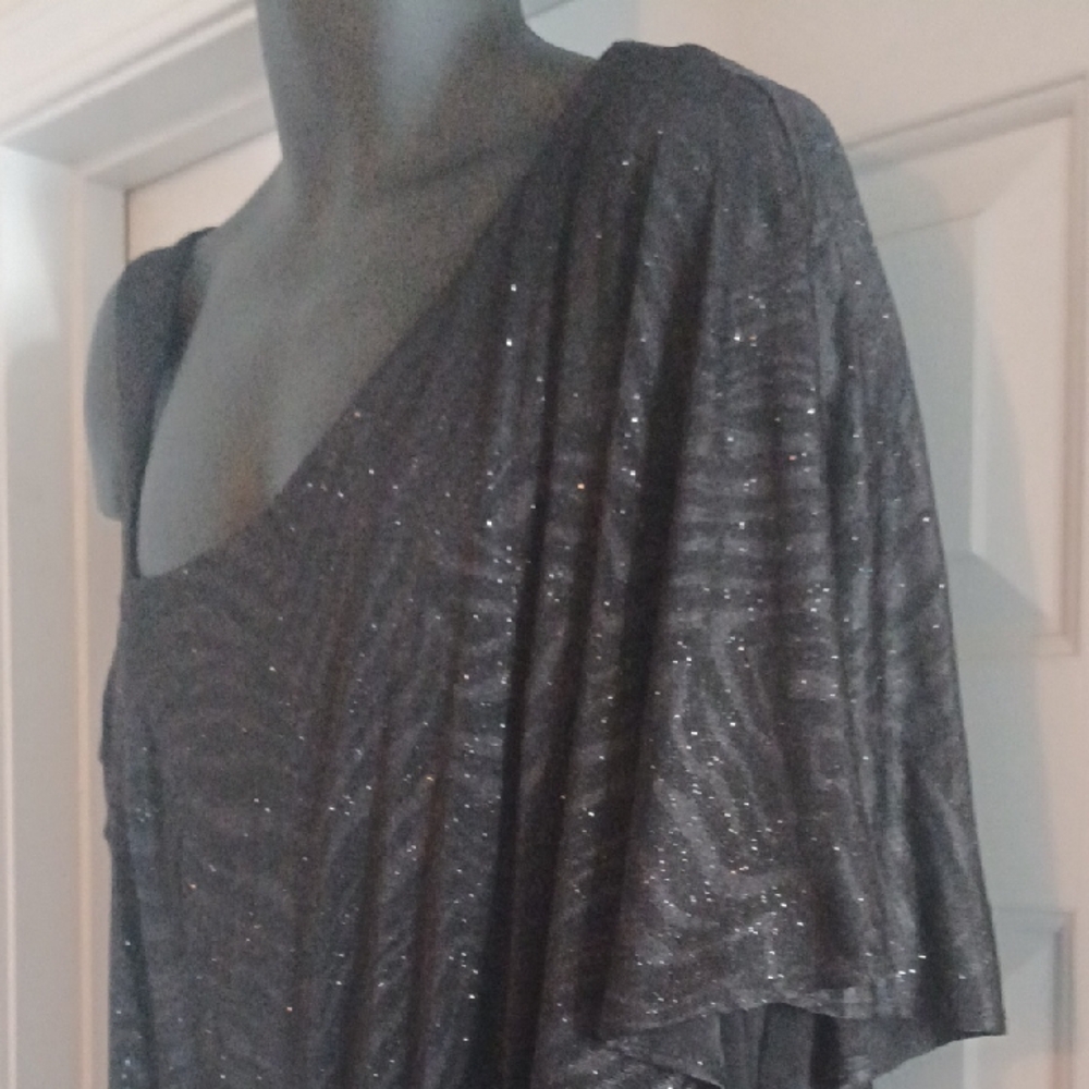 R&M Richards Black One Shoulder Jumpsuit, 22W - Picture 4 of 9